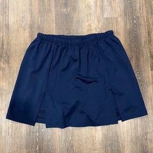 Blue Athletic Skirt with Front Slits